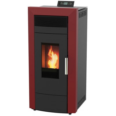 Pilleovn med vandtank / Pilleovn til centralvarme Alfa Plam Commo Bordeaux, 22.5kW - Produktsammenligning