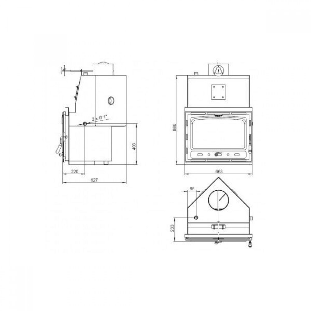Pejs med vandtank Prity AC W20, 25 kw | Pejse med vandtank | Pejse |