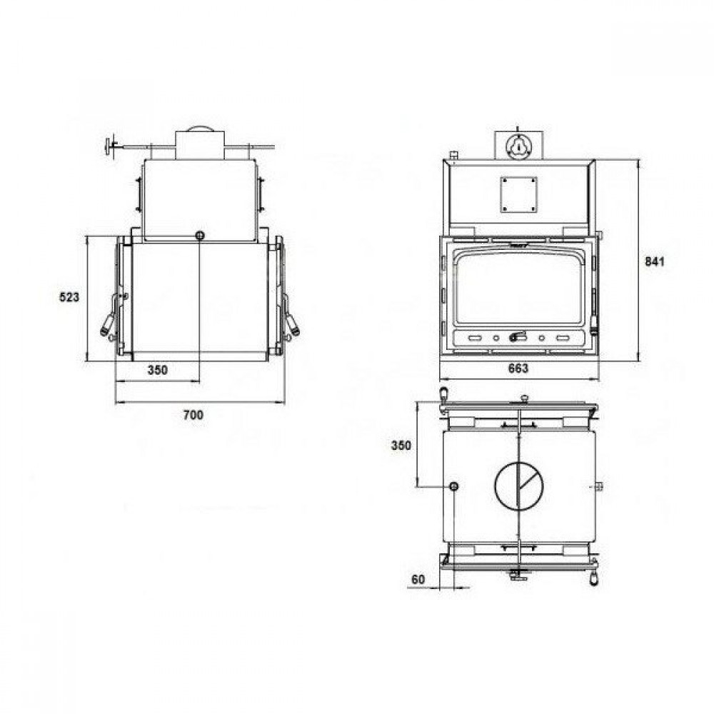 Pejs med vandtank Prity 2C W28, 33.2kw | Pejse med vandtank | Pejse |