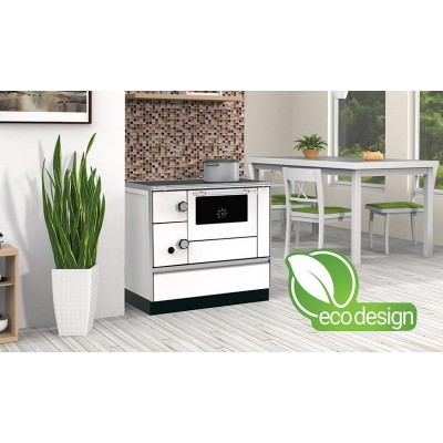 Brændekomfur Alfa Plam Alfa 90 H Favorit, Hvid, 6.4 kW - Produktsammenligning
