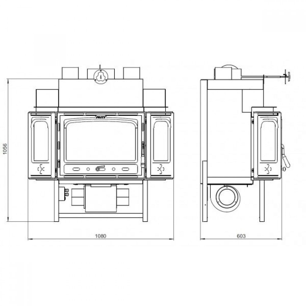 Pejseindsats Prity TCF, 18.5 kW | Pejseindsats | Pejse |