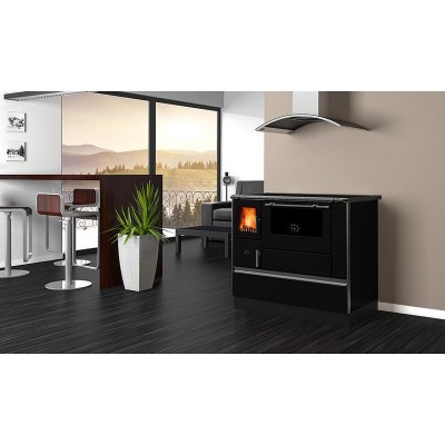 Brændekomfur Alfa Plam Dominant 90H, Antracit, 6.5 kW - Produktsammenligning