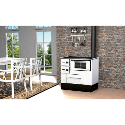 Brændekomfur Alfa Plam Regular 46, Hvid, 5 kW - Produktsammenligning