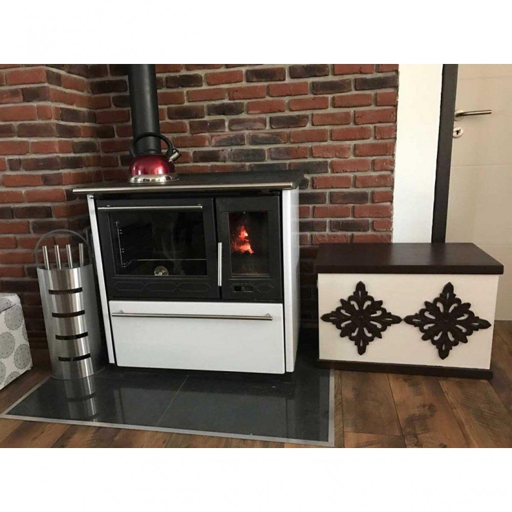 Brændekomfur Plamen 850 Glas N, 8kW | Brændeovn med bageovn | Brændeovne |