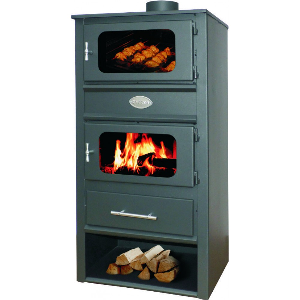 Brændeovn med bageovn Zvezda MF, 10.9 kW