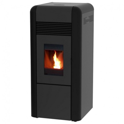 Pilleovn med vandtank / Pilleovn til centralvarme Alfa Plam Dino Sort, 17kW - Produktsammenligning