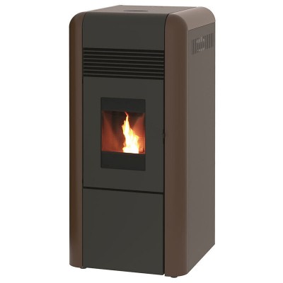 Pilleovn med vandtank / Pilleovn til centralvarme Alfa Plam Dino 27 Brun, 27kW - Produktsammenligning