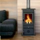 Brændeovn med vandtank MBS Thermo Vesta Sort, 9kW | Brændeovn med vandtank | Brændeovne |