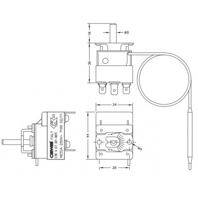 Capillary electromechanical thermostat Cewal, CTR - Produktsammenligning