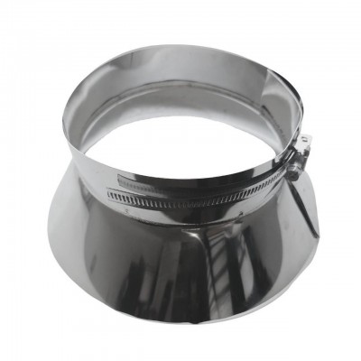 Skorstensinddækning 8°- 30°, Rustfrit stål AISI 304, Diameter 130mm-350mm - Skorstensinddækning