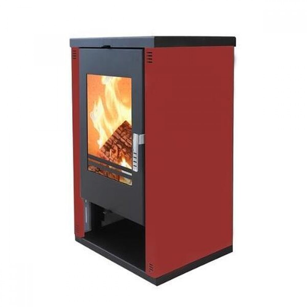 Brændeovn Verso Theia, Bordeaux, 9kW | Direkte brændeovne | Brændeovne |