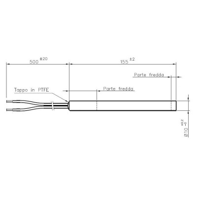 Gløderør / Eltænder til pilleovne La Nordica, Dal Zotto, Edilkamin, TMC m.fl., samlet længde 155 mm, 300W - Produktsammenligning