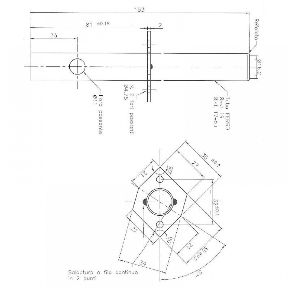 Gløderør / Eltænder til pilleovne Enviro med luftkanaliseringsrør, total længde 153 mm, 230W | Gløderør til pilleovn | Reservedele til Pilleovn |