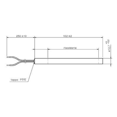 Gløderør / Eltænder til pilleovne Arce, Cadel, Eurofiamma, Eurosteack m.fl., total længde 101mm, 300W - Produktsammenligning