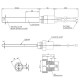 Gløderør / Eltænder til pilleovne, total længde 126 mm, 120W til 24V | Gløderør til pilleovn | Reservedele til Pilleovn |