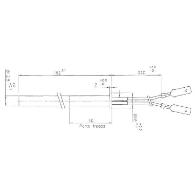 Gløderør / Eltænder til pilleovne Edilkamin, Thermorossi m.fl., samlet længde 182mm, 350W - Produktsammenligning