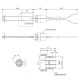 Gløderør / Eltænder til pilleovne, total længde 123 mm, 120W til 24V | Gløderør til pilleovn | Reservedele til Pilleovn |