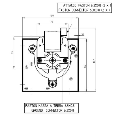 Tangential ventilator til pilleovne Sideros og andre, med Ø80 mm, Flow 305 m³/h - Ventilatorer og blæsere til pilleovn
