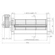 Tangential ventilator Fergas til pilleovne Cadel og andre med Ø80 mm, Flow 305 m³/h | Ventilatorer og blæsere | Pilleovne dele |