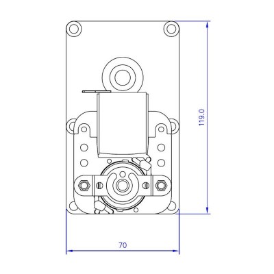 Røggasmotor til pilleovn Mellor FB1255, 4RPM til Eco Spar m.fl - Røggasmotor til Pilleovn