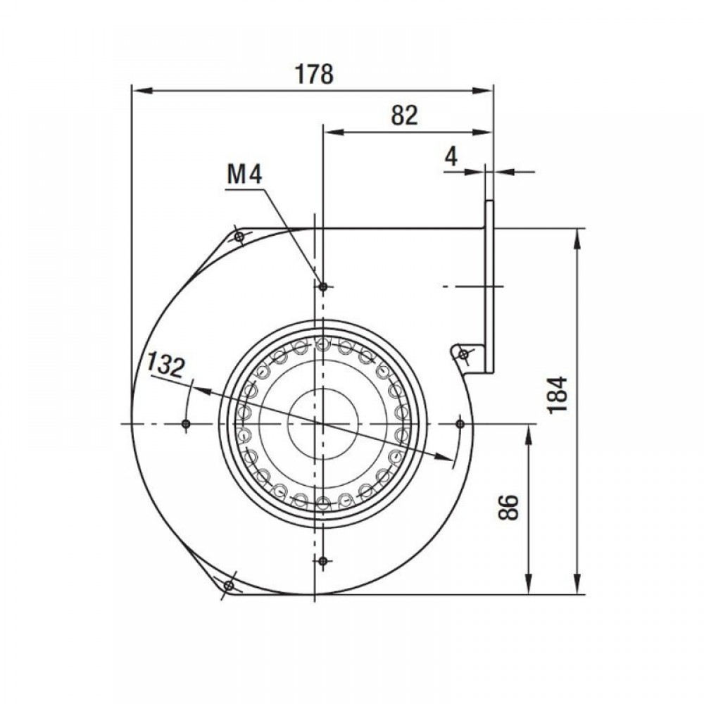Centrifugalventilator EBM til pilleovne Clam, flow 265 m³/h | Ventilatorer og blæsere | Pilleovne dele |