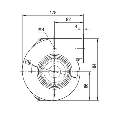 Centrifugalventilator EBM til pilleovne Clam, flow 265 m³/h - Produktsammenligning
