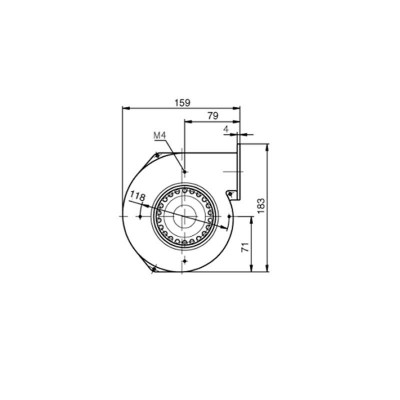 Centrifugalventilator EBM til pilleovne Edilkamin, Ecoteck, Ravelli og andre, flow 155 m³/h - Produktsammenligning