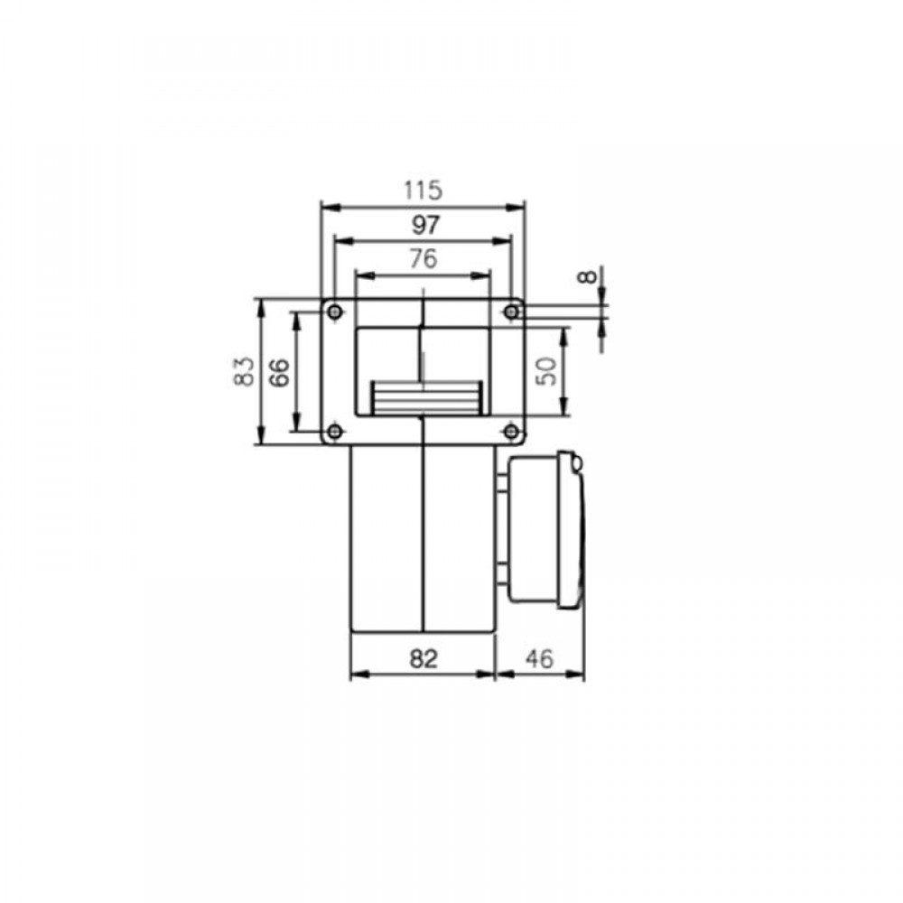 Centrifugalventilator EBM til pilleovne, flow 155 m³/h | Ventilatorer og blæsere | Pilleovne dele |