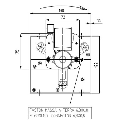 Tangentialblæser til pilleovne med Eva Calor, Prisma og andre, Ø80 mm, Flow 251-302 m³/h - Ventilatorer og blæsere til pilleovn