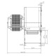 Centrifugalventilator EBM til pilleovne, flow 95 m³/h | Ventilatorer og blæsere | Pilleovne dele |