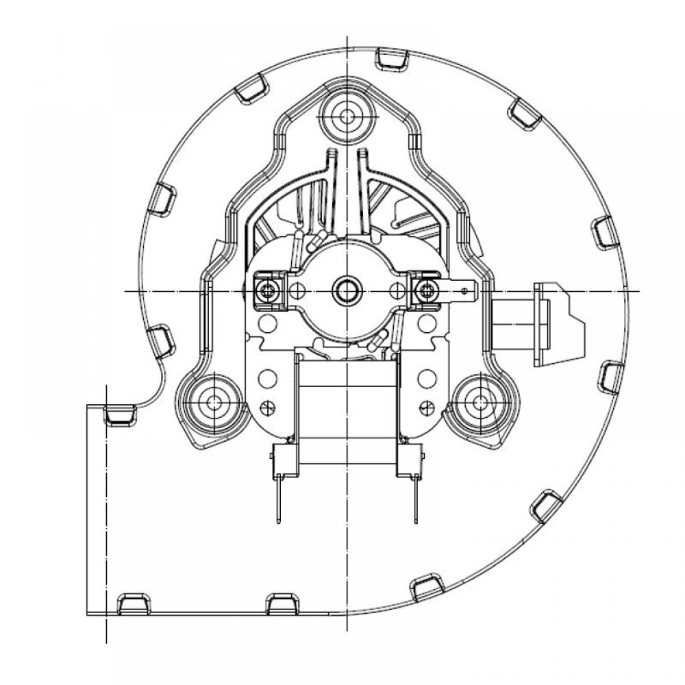 Centrifugalventilator EBM til pilleovne Ecoteck, Edilkamin, Ravelli m.fl., flow 140 m³/h | Ventilatorer og blæsere | Pilleovne dele |
