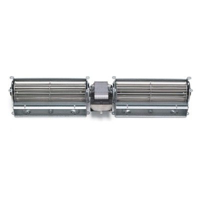 Dobbelt krydsventilator Fergas til pilleovne Cadel, Ravelli, Edilkamin og andre, med Ø60 mm, flow 168 m³/h, 360 mm - Produktsammenligning