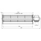 Tangential ventilator Fergas til pilleovne Ferroli, Lincar, Olimpia Splendid og andre med Ø60 mm, Flow 210 m³/h | Ventilatorer og blæsere | Pilleovne dele |