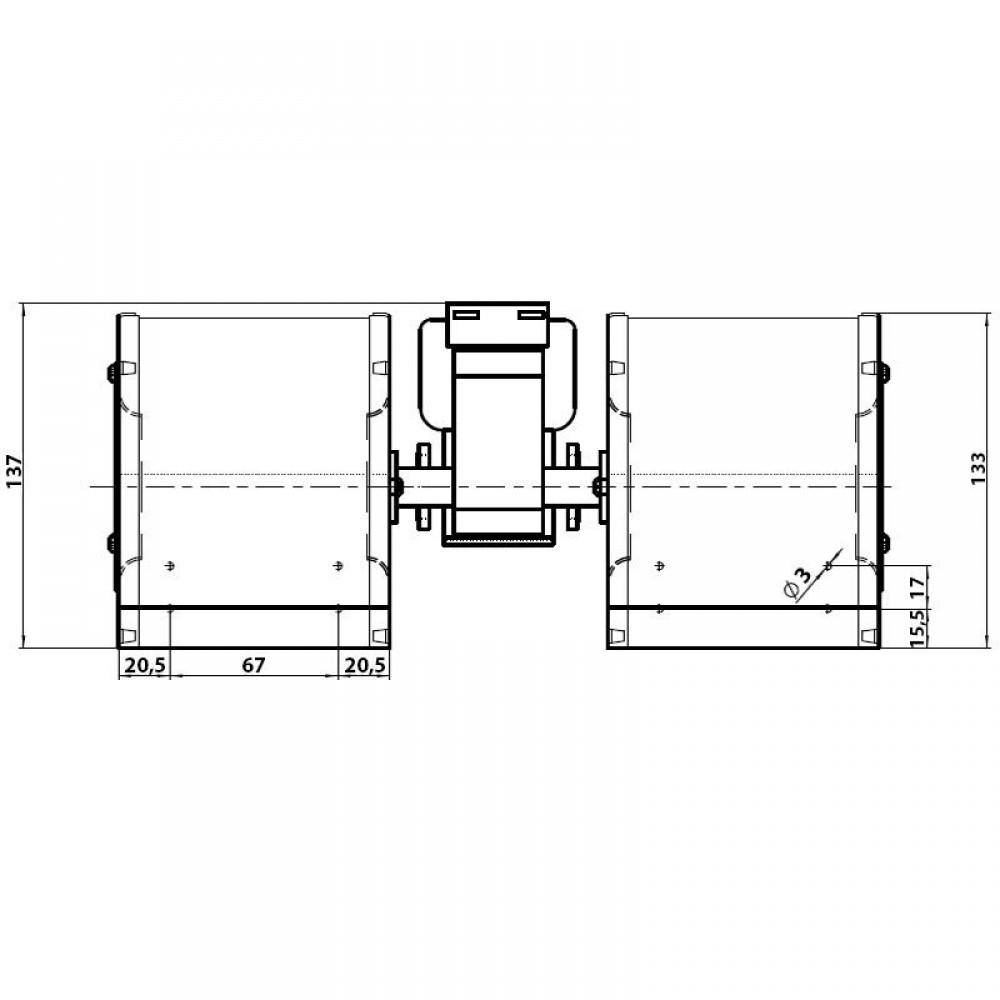Centrifugalventilator Fergas til pilleovne Ecoforest, Ecoteck, Edilkamin, Italiana Camini, Prisma, Ravelli, Sicalor m.fl., flow 440 m³/h | Ventilatorer og blæsere | Pilleovne dele |