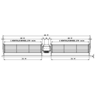 Dobbelt krydsventilator Fergas til pilleovne Edilkamin, Ecoteck, Ravelli og andre, Ø60 mm, flow 248 m³/h - Produktsammenligning