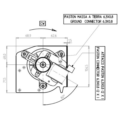 Dobbelt krydsventilator til pilleovne Edilkamin med Ø80 mm, flow 660 m³/h - Produktsammenligning