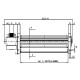 Tangential ventilator Fergas til pilleovne med Ø45 mm, Flow 92 m³/h | Ventilatorer og blæsere | Pilleovne dele |
