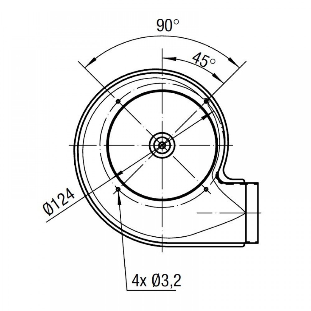 Røgsuger EBM til pilleovne Palladio, Maksimal luftmængde 170 m³/h | Ventilatorer og blæsere | Pilleovne dele |