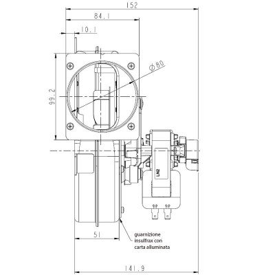 Røgventilator LN2 Natalini til pilleovne Eco Spar, AMG, Cadel, Arce, Calecosol, Caminetti Montegrappa, Euroalpi, Moretti Design, Sideros, Deville, Ecoteck, Edilkamin, Emaflam, La Nordica, MCZ, Palazzetti, Palladio, Piazzetta, Qlima, Ravelli,Maksimal luftmængde 160 m³/h - Produktsammenligning