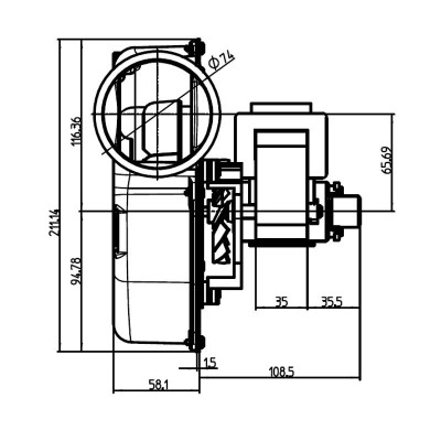 Røgsuger Fergas 162 m³/h til pilleovne Ecoteck, Ferroli, Ravelli, Sideros m.fl. - Produktsammenligning