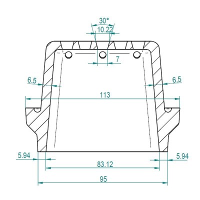 Støbejern Brændergryde til pilleovn, 113 x 93mm - Brændergryde til pilleovn