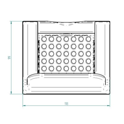 Støbejern Brændergryde til pilleovn, 118 x 99mm - Brændergryde til pilleovn