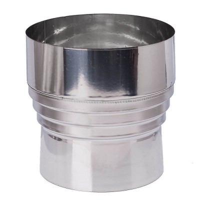 Røgrør forøgelse/reducerende adapter, rustfrit stål AISI 304, Ф80F-100M - Ф300F-350M - Pilleovnsrør
