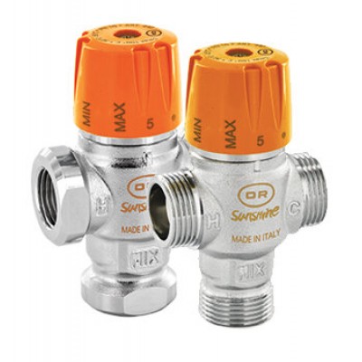 Adjustable thermostatic mixing valve, Solar model - Produktsammenligning