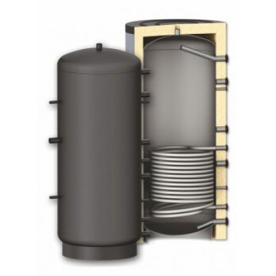 Buffertank / Akkumuleringstank Sunsystem, Model PR 300, Kapacitet 300L, En varmevekslerspolebeholder - Produktsammenligning