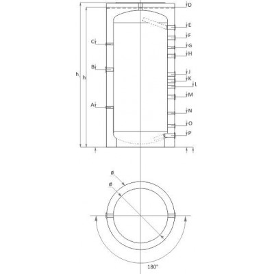 Buffertank Sunsystem, Model P 1000, Kapacitet 1000L fartøj - Produktsammenligning