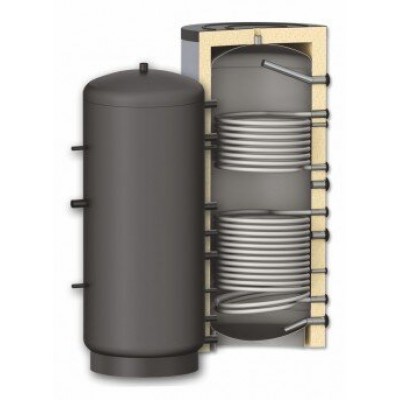 Buffertank / Akkumuleringstank Sunsystem, Model PR2 500, Kapacitet 500L, To varmevekslende spoler Beholder - Produktsammenligning