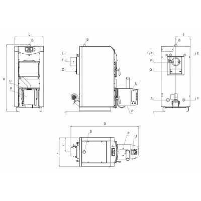 Pillefyr BURNiT WBS AC Pellet 25 Active 40 - Pell 30, 32kW - Pillefyr (sæt)