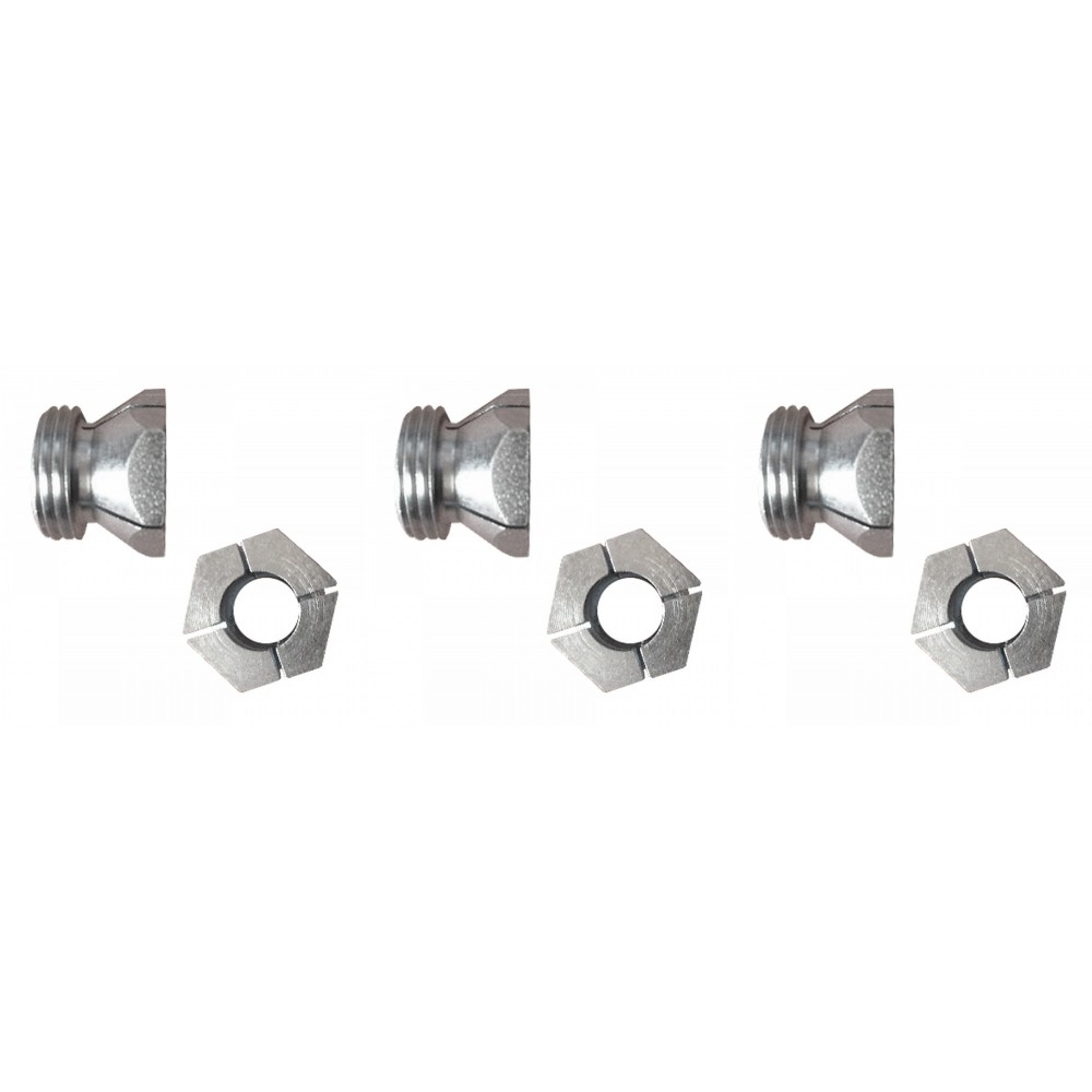 3/8 gevindfitting til gløderør / eltænder til pilleovne - x3