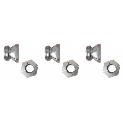 3/8 gevindfitting til gløderør / eltænder til pilleovne - x3 - Reservedele til Pilleovn